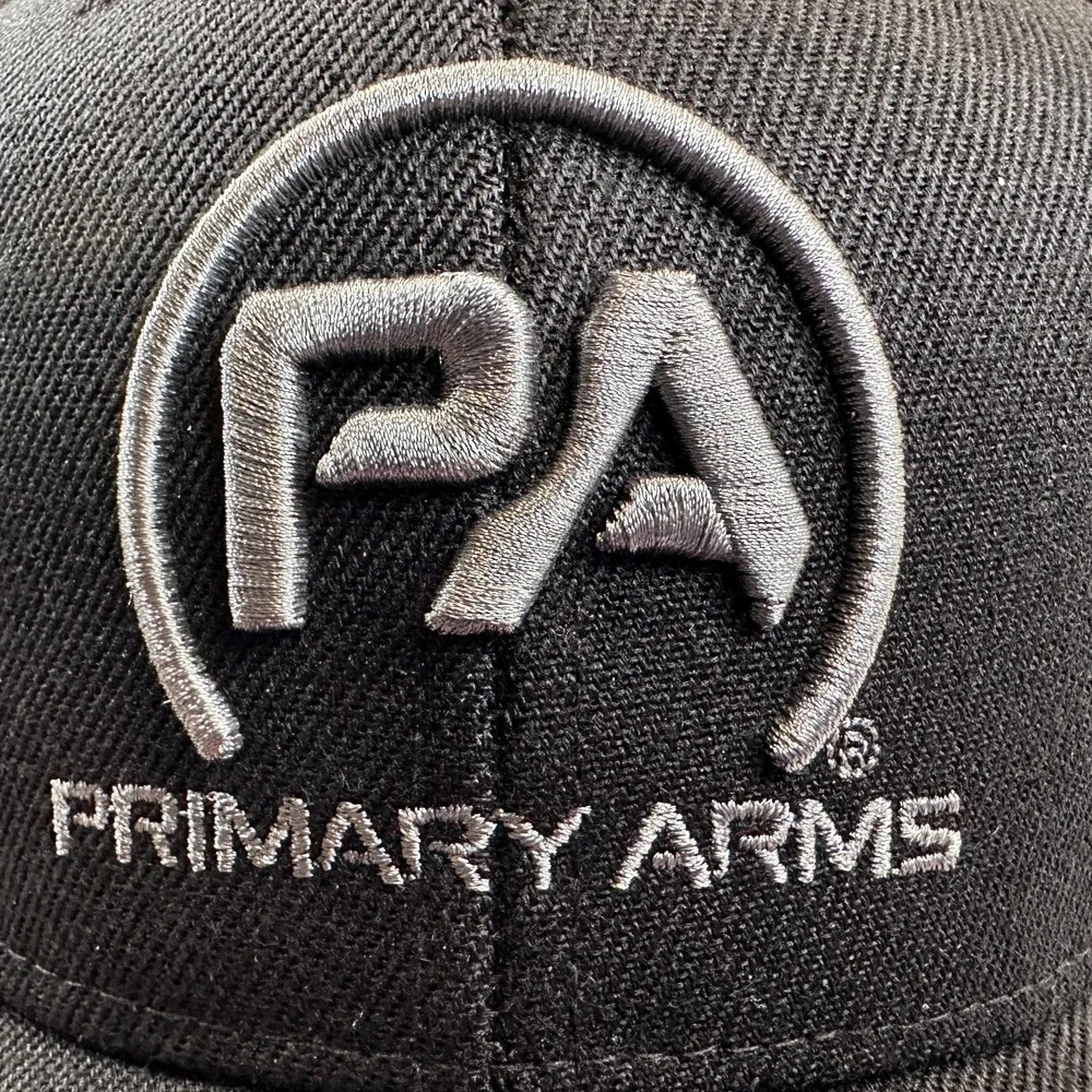 Primary Arms Hat Cap Black Embroidered Logo Snapback Formed 6 Panels Trucker NEW